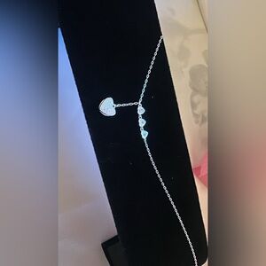 Dazzling Silver Heart Anklet